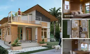 Charming Small House Design with Roof Deck ( 52 sqm ) ~ Homlovely.com
