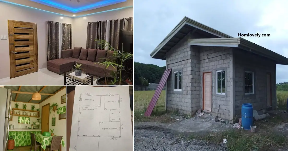 Humble 6 x 8 m Concrete Bahay House Ideas 3Br 2Cr ~ Homlovely.com