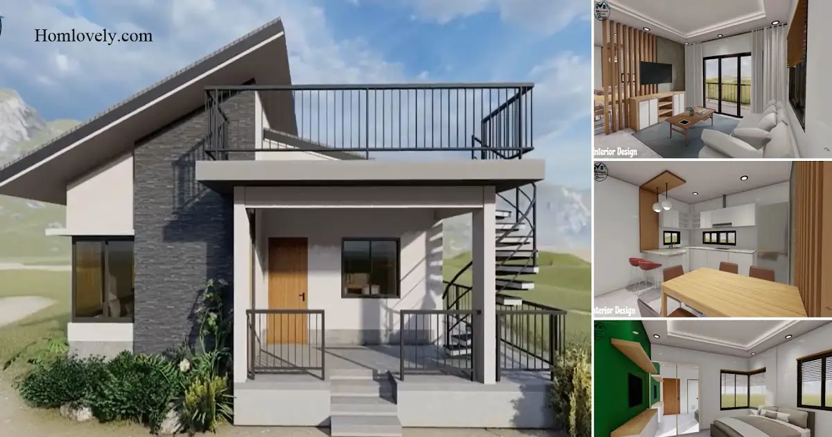 Humble and Simple Small House Design With Mini Deck ~ Homlovely.com