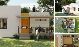 Modern Minimalist House Design with Cozy Roofdeck ( 45 Sqm ) ~ Homlovely.com