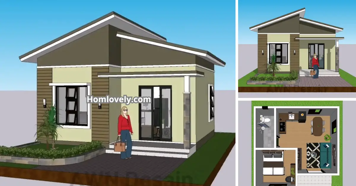 Nice Design 6x6 Simpleng Disenyo ng Bahay (1 Kwarto) ~ Homlovely.com