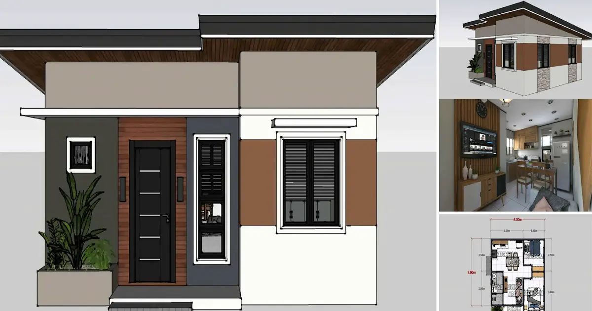 30sqm House Design with 2 Bedrooms ~ Homlovely.com
