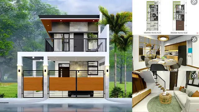 4 x 8 M Two-Storey House Design and Floor Plan ~ Homlovely.com