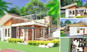 Compact 9x7m Bungalow with Cozy Roofdeck and FloorPlan ~ Homlovely.com