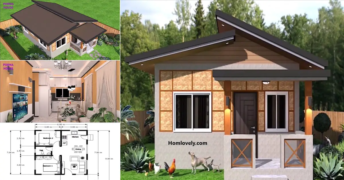 Half Amakan 48 sqm House Design Ideas 2br ~ Homlovely.com