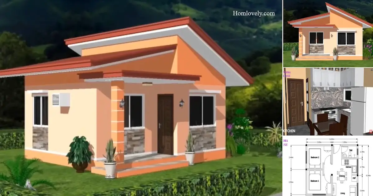 Lovely Modern Small Bahay Design In 6 x 6 M ~ Homlovely.com