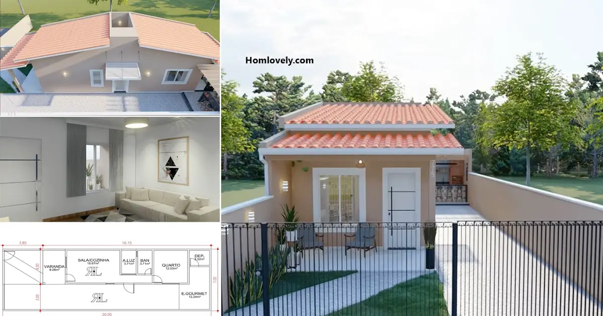 Small, Simple, & Cozy House in Low Budget (Plan Layout) ~ Homlovely.com