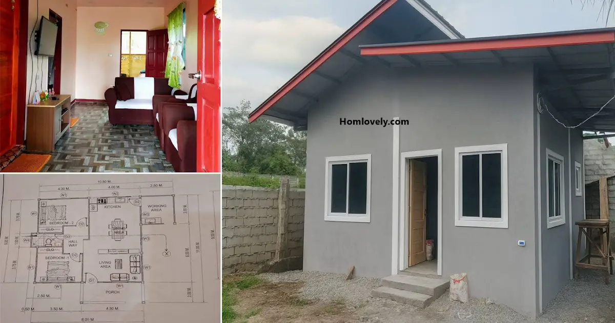 10 x 11 m Bahay House Design with Floor Plan ~ Homlovely.com