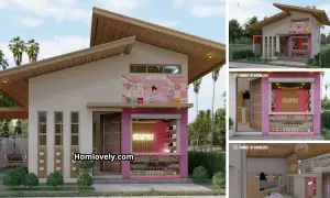 (31.5 sqm) Small Modern Home + Business Idea ~ Homlovely.com