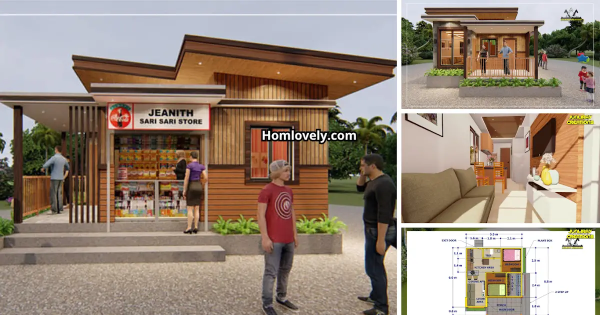 Best 2BR Small House with Sari-Sari Store ( 38 Sqm ) ~ Homlovely.com