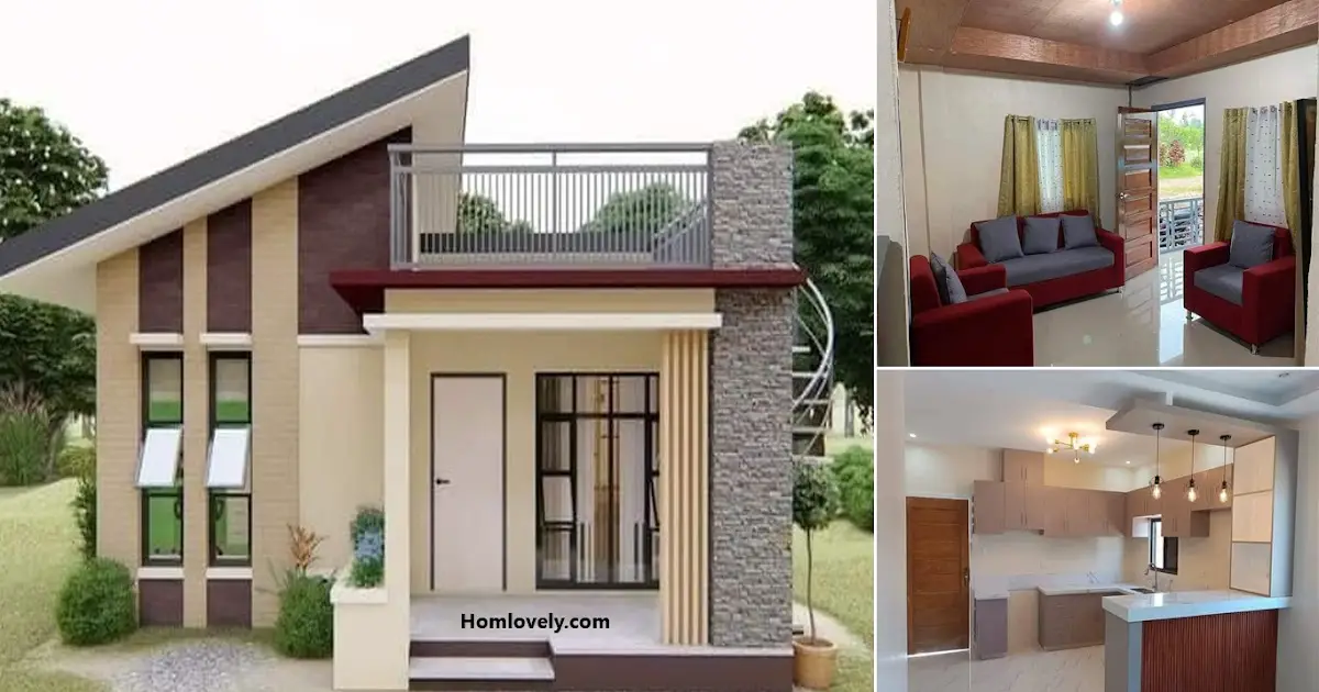 Compact Modern House 70 sqm in Slant Roof Twist ~ Homlovely.com
