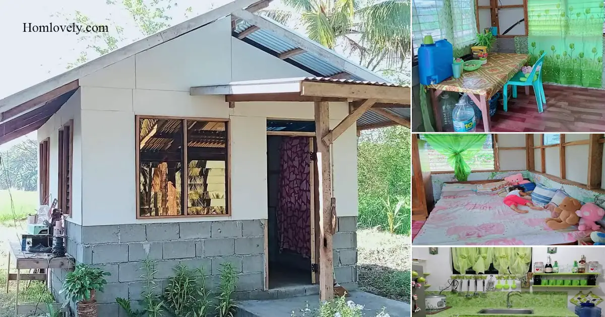 Half Concrete Tiny Simpleng Bahay Ideas ~ Homlovely.com