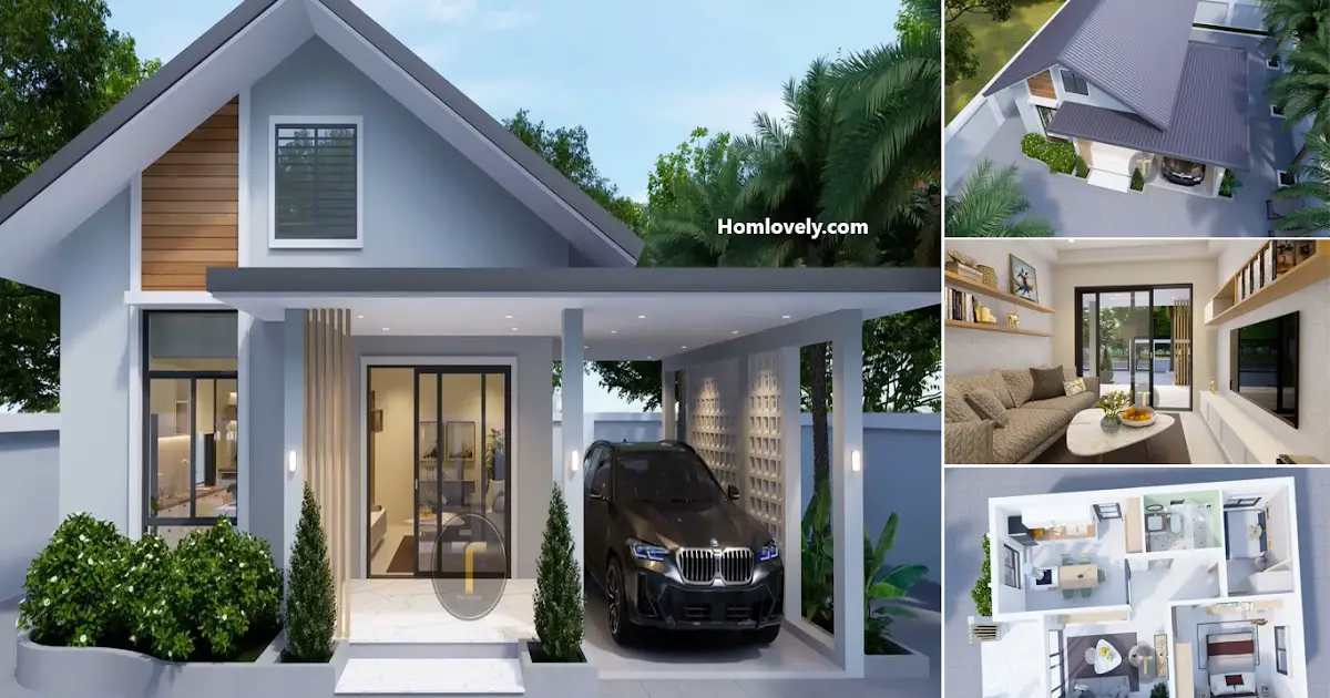 Pretty Small House 6 x 9.5 m with 2Br (Simple Life) ~ Homlovely.com