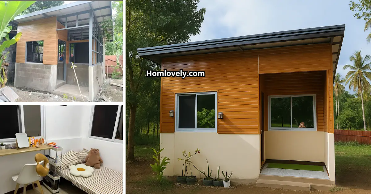 Small Budget House Napaka Ganda ( Half-Concrete ) 30 sqm ~ Homlovely.com