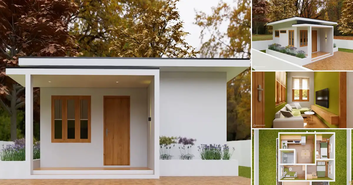 35sqm Pretty Tiny House 2 Bedrooms ~ Homlovely.com