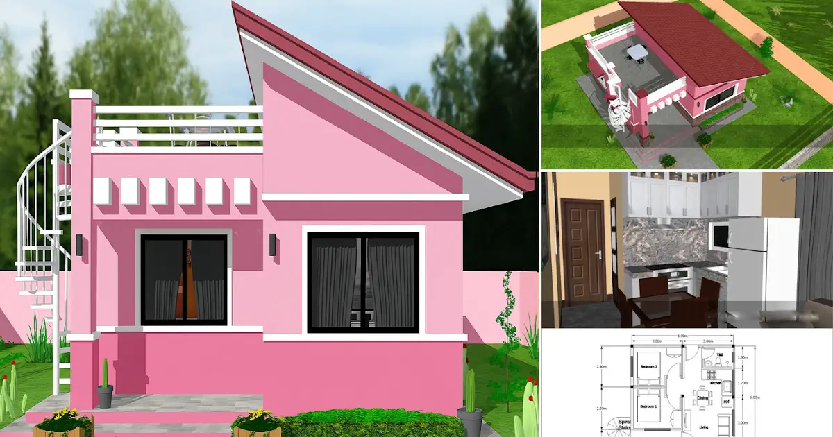 36sqm Small House Design with Roof Deck ~ Homlovely.com
