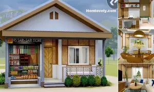 Half Amakan House Design With Store ~ Homlovely.com