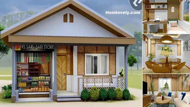 Half Amakan House Design With Store ~ Homlovely.com