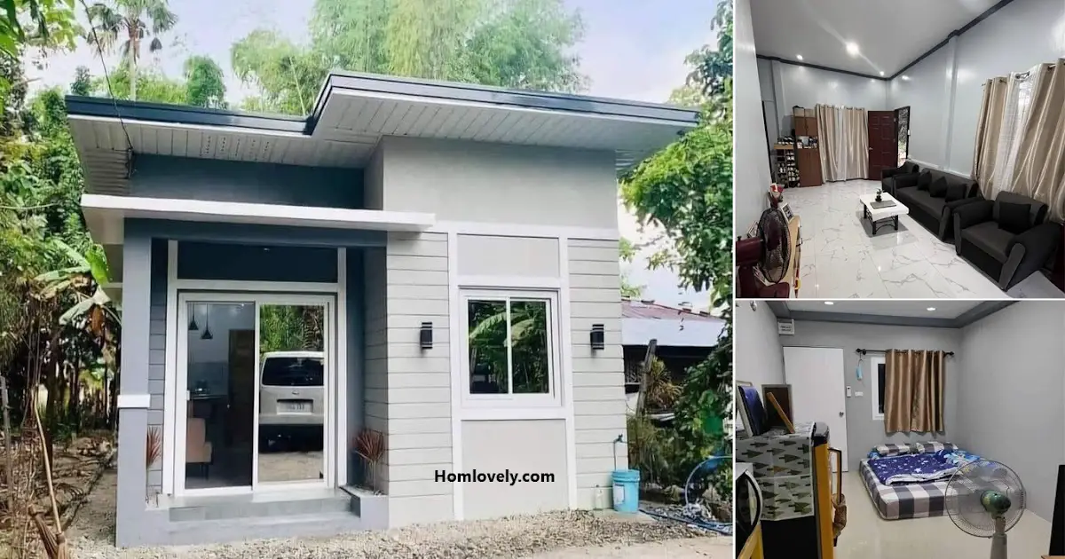 Modern Bahay House 54 sqm with Room Detail ~ Homlovely.com