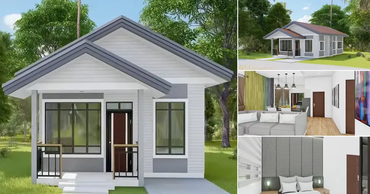 48sqm Minimalist House Design 2 Bedrooms ~ Homlovely.com