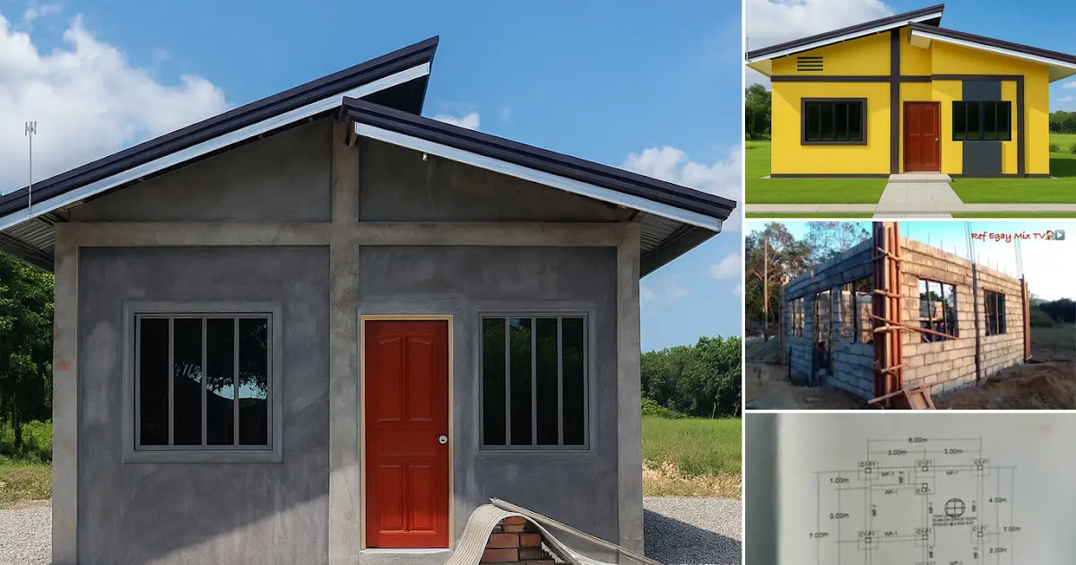 6x7 m Worthy House with Floor Plan ~ Homlovely.com