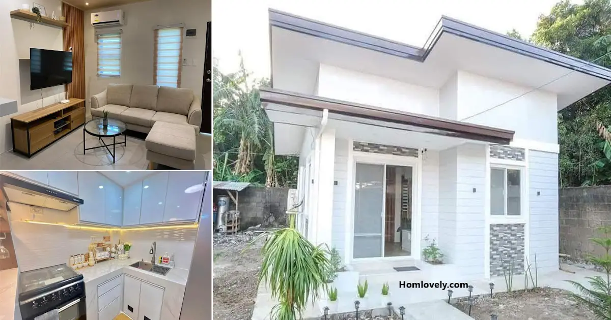 White Design of 42 sqm Compact House ~ Homlovely.com