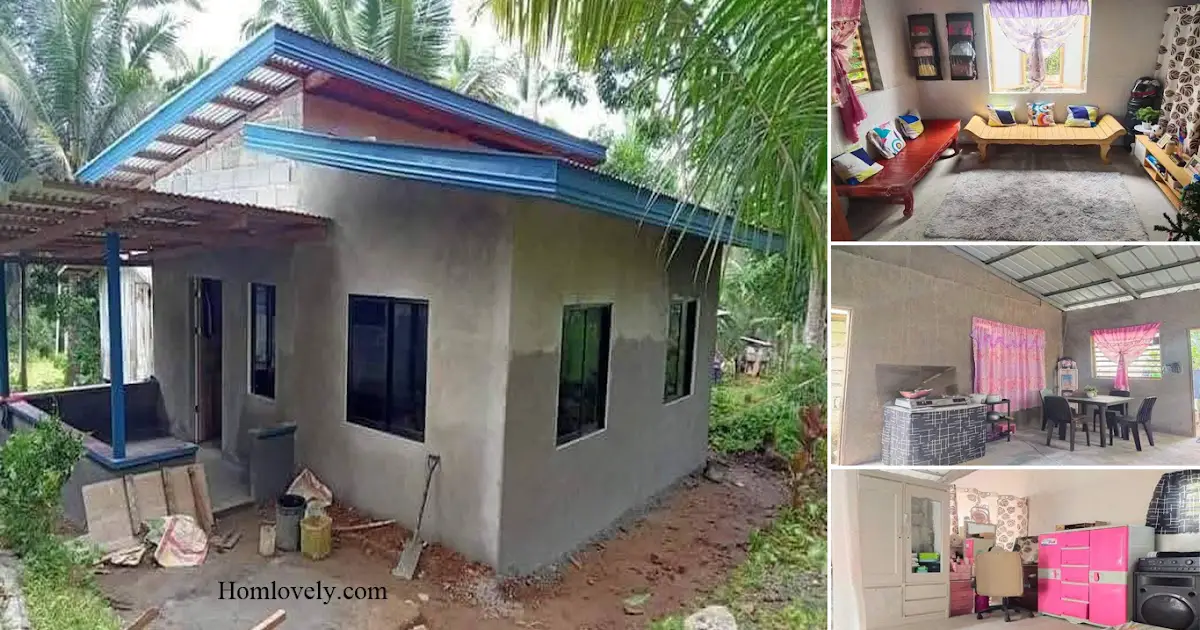 30 Sqm Simpleng Tahanan With Concrete Materials ~ Homlovely.com