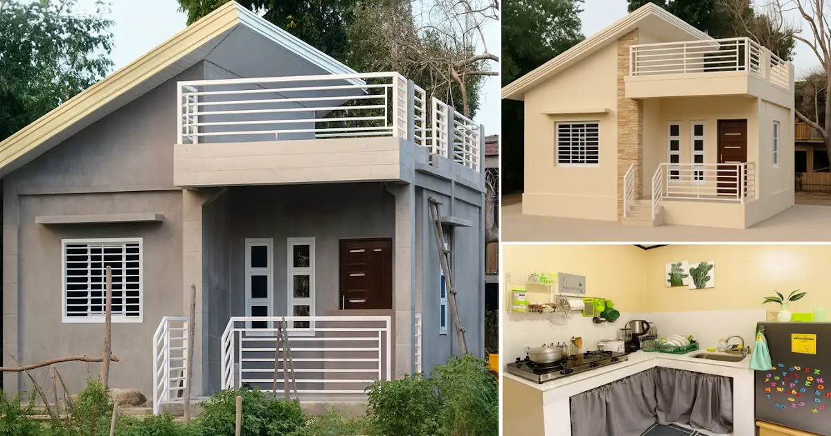 58 Sqm Simpleng Bahay with Roofdeck ~ Homlovely.com