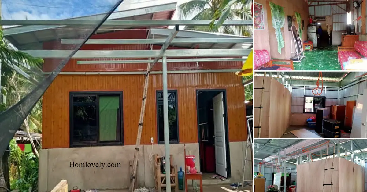 Inspiring Half Concrete Half Cladding Small Bahay ~ Homlovely.com