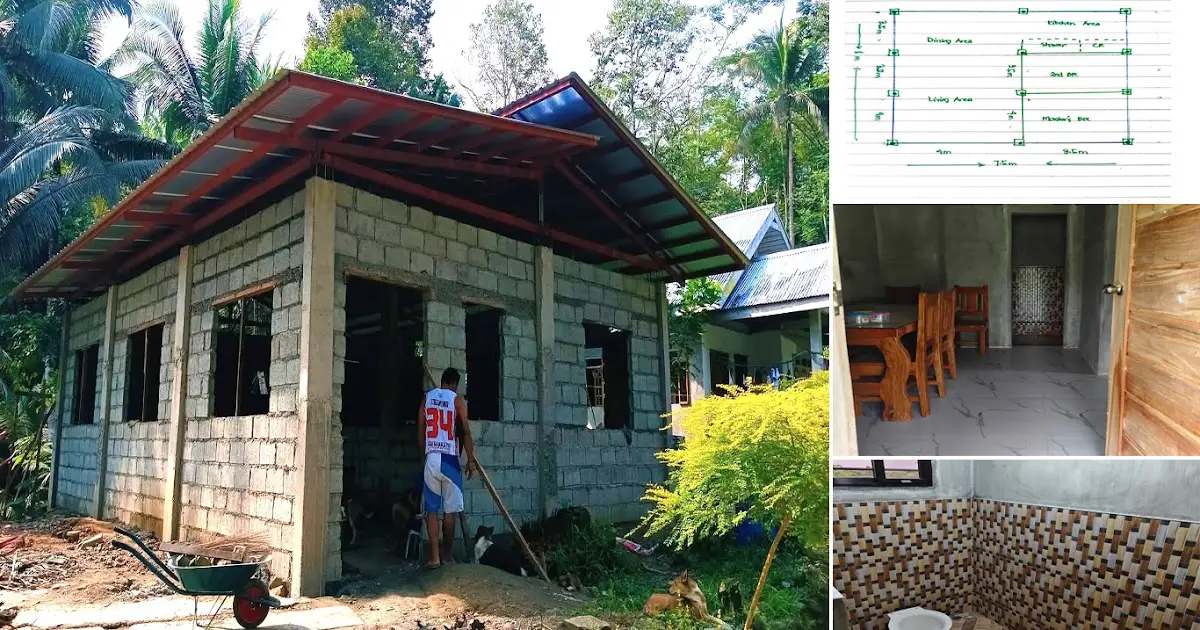 Only 200K PHP Concrete Tiny Bahay With Floor Plan ~ Homlovely.com