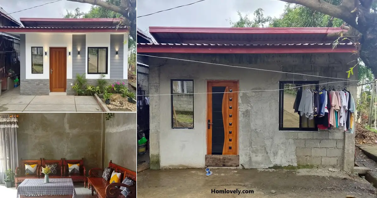 Square Bahay House Ideas Before-After in 35-Days ~ Homlovely.com