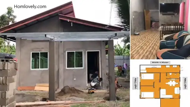 Only 300K Php Concrete Small Bahay Design and Plan ~ Homlovely.com