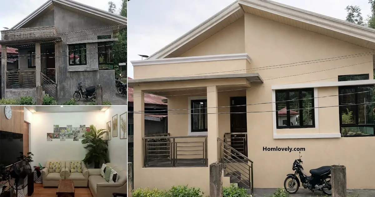 Before-After Compact Concrete House 70 sqm ~ Homlovely.com