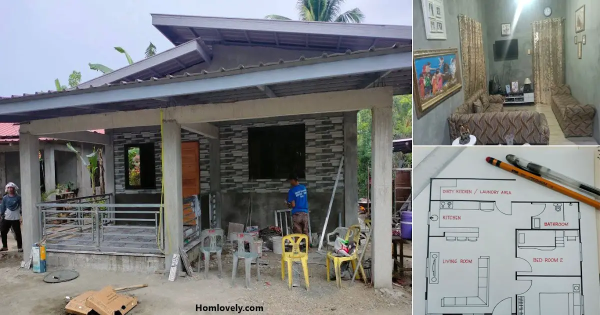 Modern Bahay House 2BR with Plan Layout ~ Homlovely.com