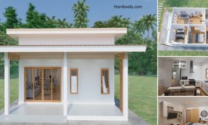 Small House Design with 2 Bedrooms + Floor Plan ~ Homlovely.com