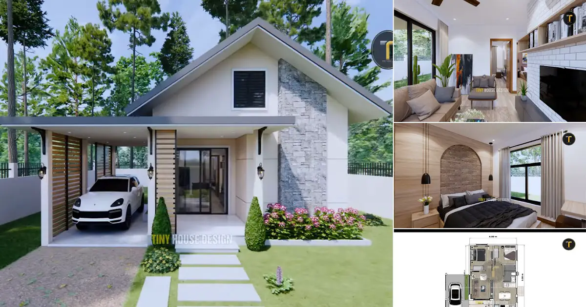 6 x 9 Meters Small House with 2 Bedrooms ~ Homlovely.com