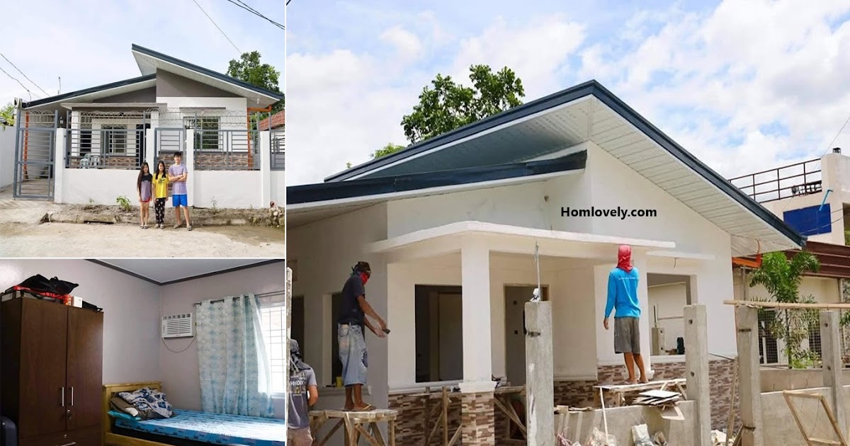 70 sqm Small Bungalow House Design 3-Bedroom ~ Homlovely.com