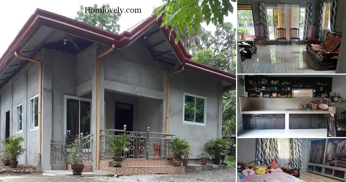 Full Concrete Bahay Design Suitable For New Family ~ Homlovely.com