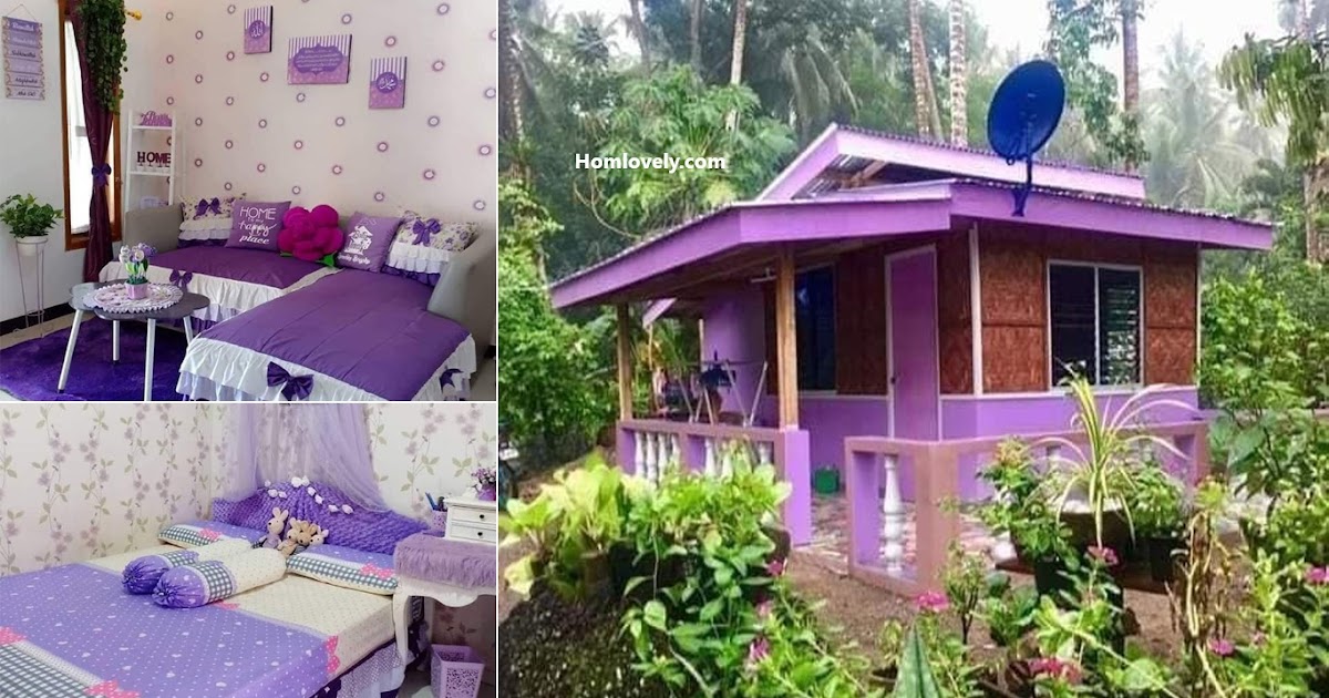 Half-Amakan Small Bahay in Perfect Purple Tone ~ Homlovely.com