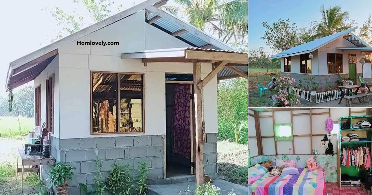 Low Cost Simpleng Bahay sa Probinsya 100 sqm ~ Homlovely.com