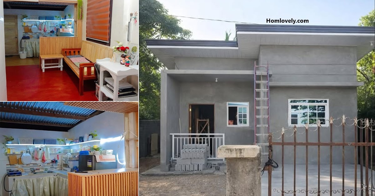 Simpleng 45 sqm Bahay House with Cost ~ Homlovely.com