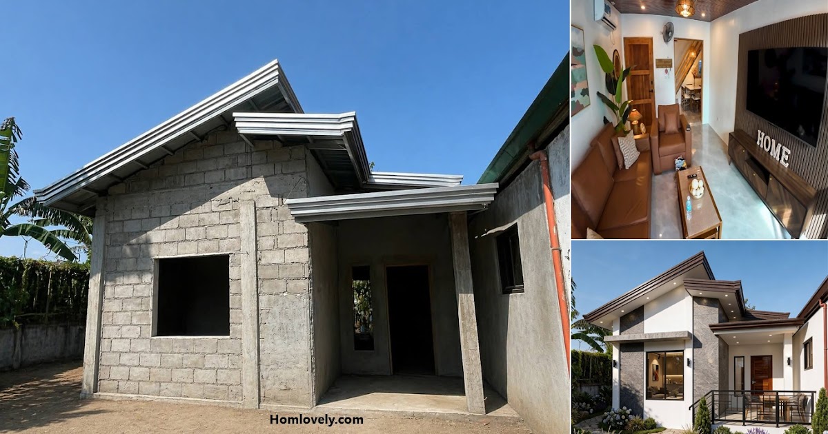 Full Concrete Bahay in Comfort Design ~ Homlovely.com