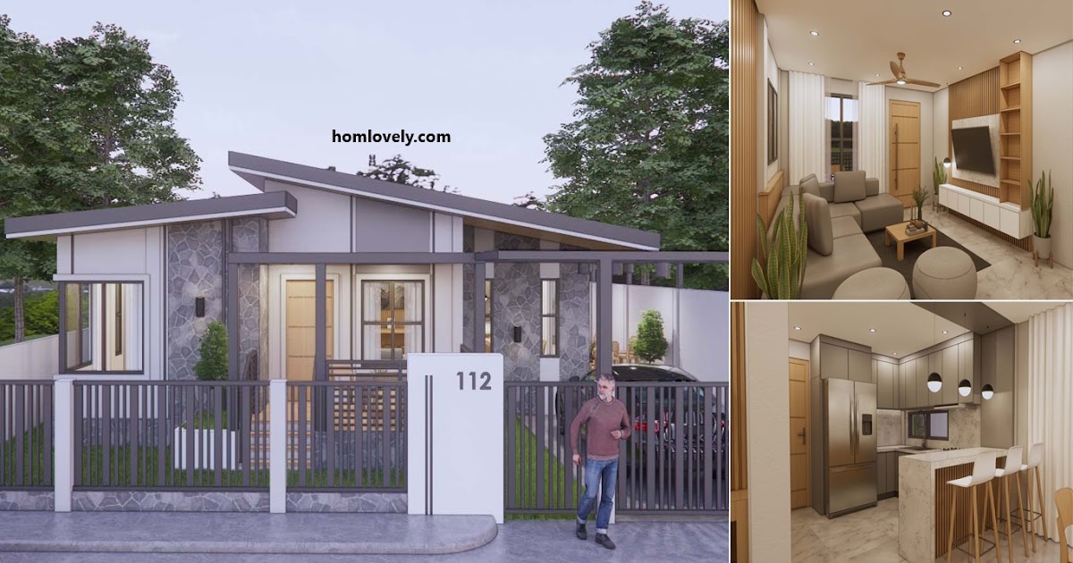 Modern House Design 8x7 m in Full Rooms ~ Homlovely.com