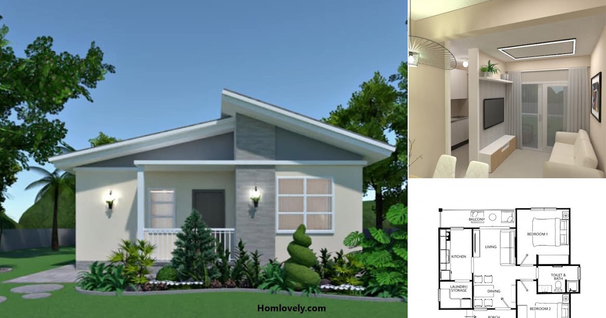 Small House Design for Beloved Family 2Bedroom & Plan ~ Homlovely.com