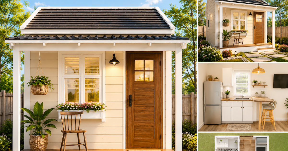 Tiny But Pretty House Design With Detail Plan ~ Homlovely.com