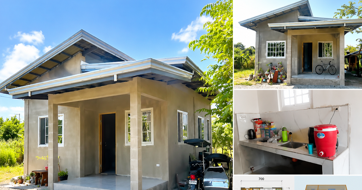 600K PHP Simpleng Bahay Design With Materials + Labor ~ Homlovely.com