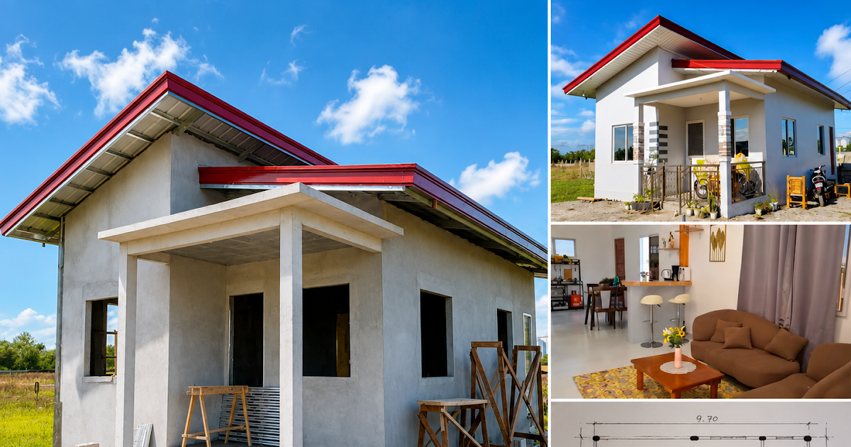 77sqm Low Budget House with Plan ~ Homlovely.com