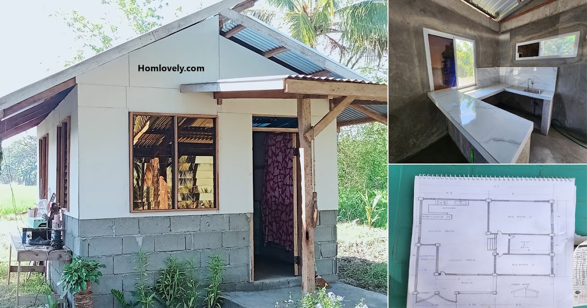 7 x 8 m Small House 2br 1cr with Floor Plan ~ Homlovely.com