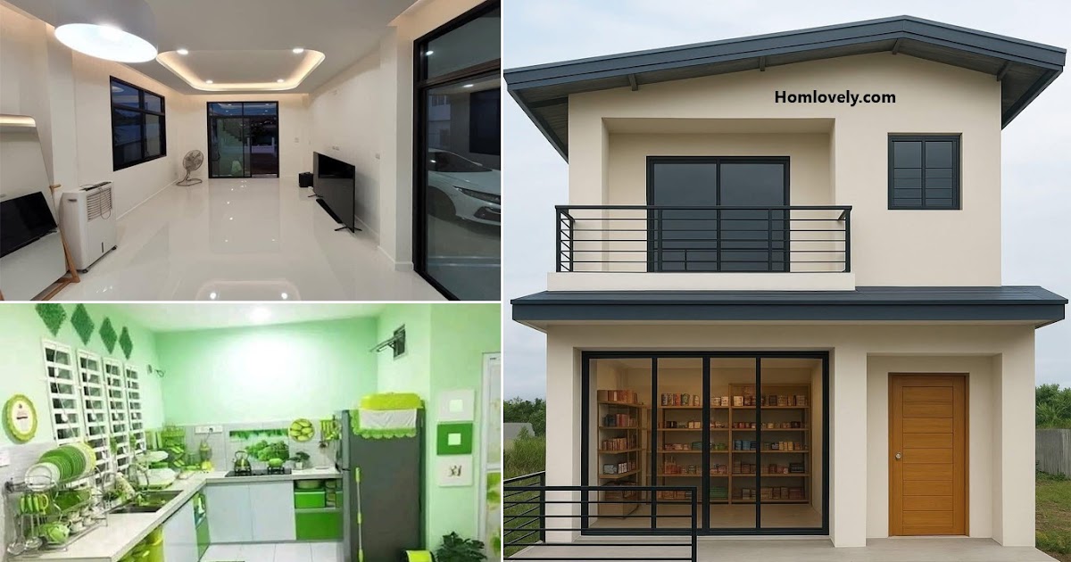2-Storey Bahay House Design with Store ~ Homlovely.com